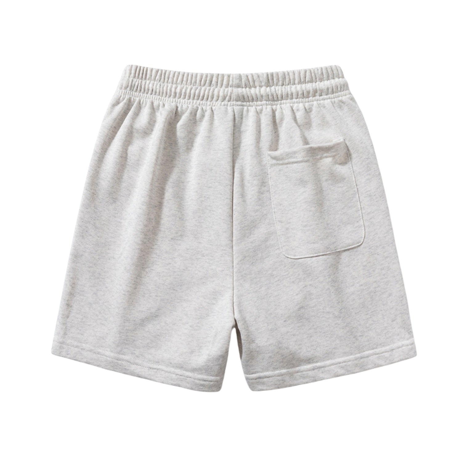 Light Gray Graphic Street Shorts with "LENGE" and Script Text