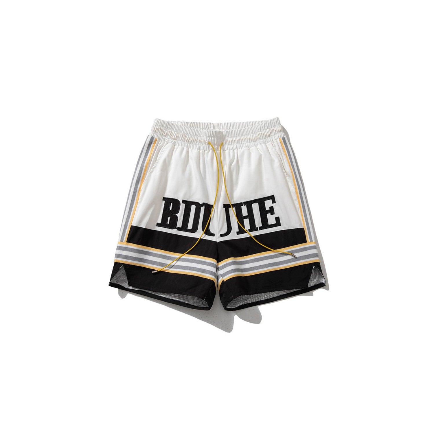 Letter Embroidery Colorblock Basketball Shorts (Men’s)