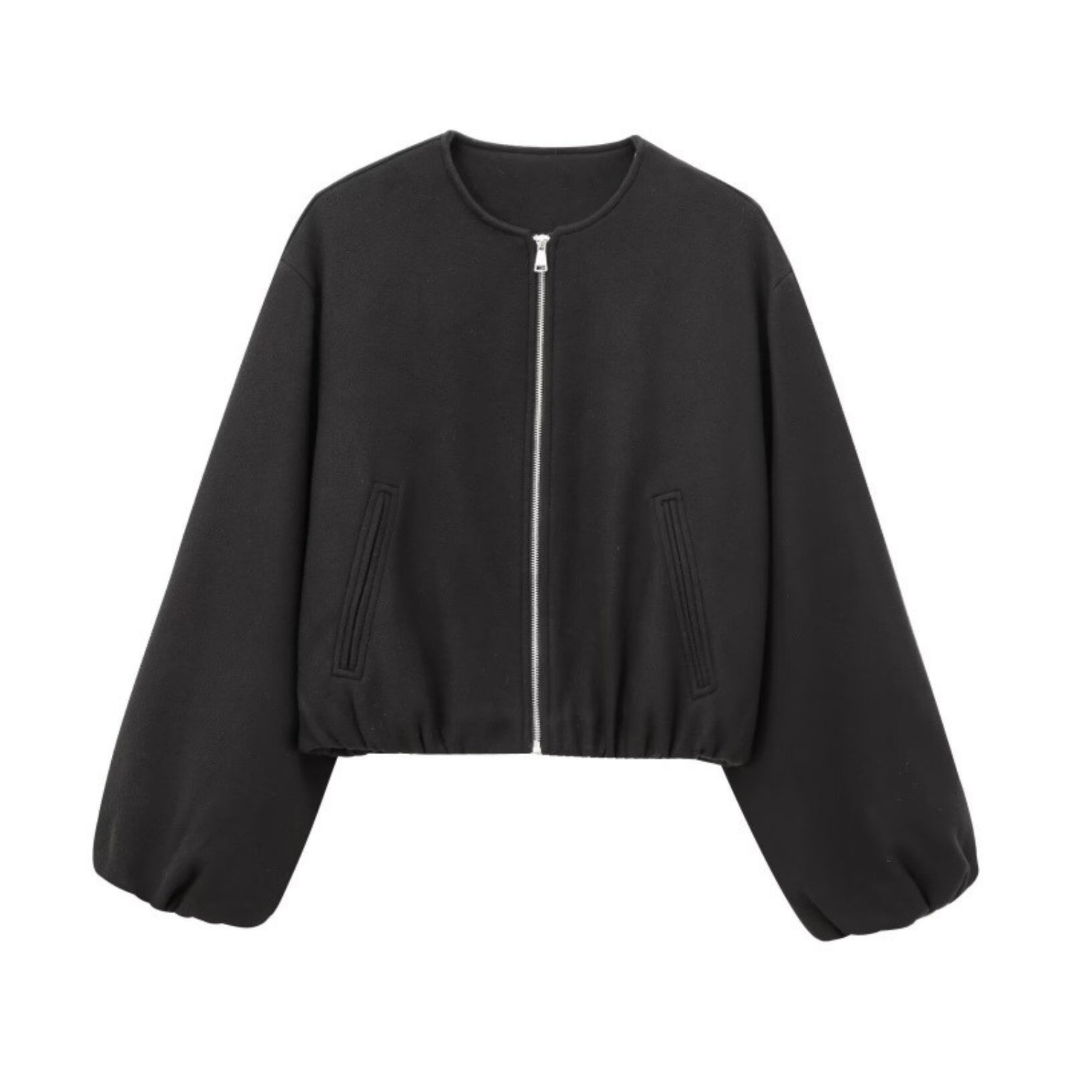 Cropped Full Zip Up Mini Pilot Jacket (Women's)