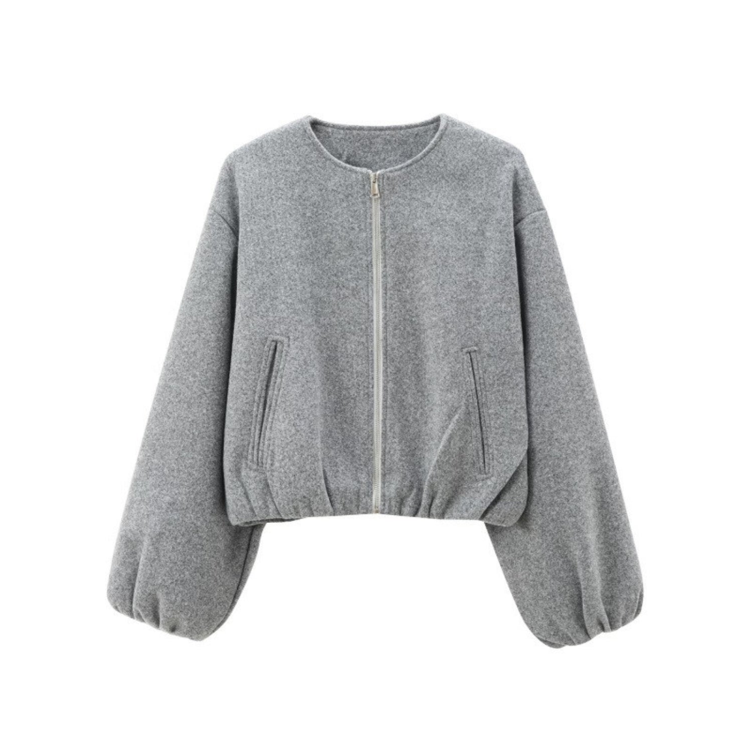 Cropped Full Zip Up Mini Pilot Jacket (Women's)