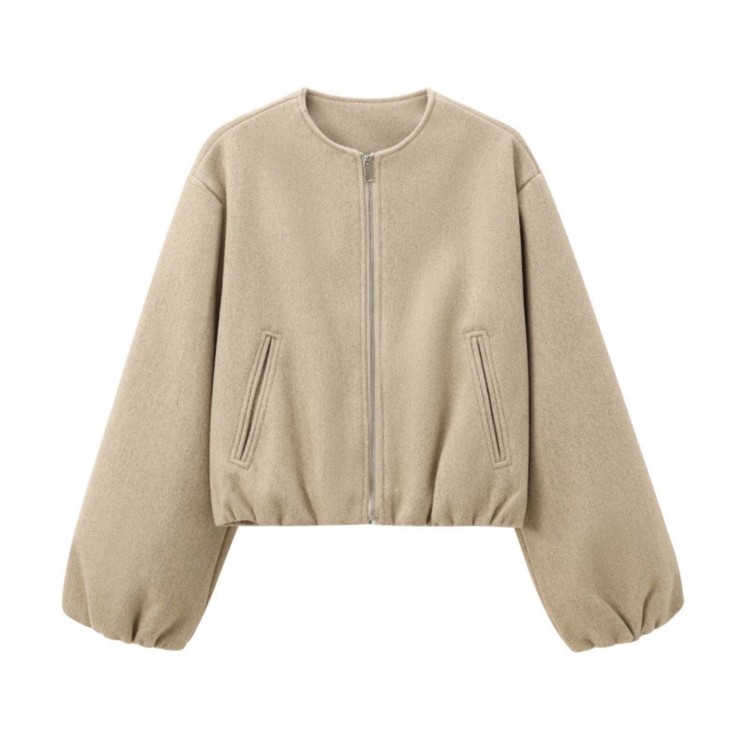 Cropped Full Zip Up Mini Pilot Jacket (Women's)