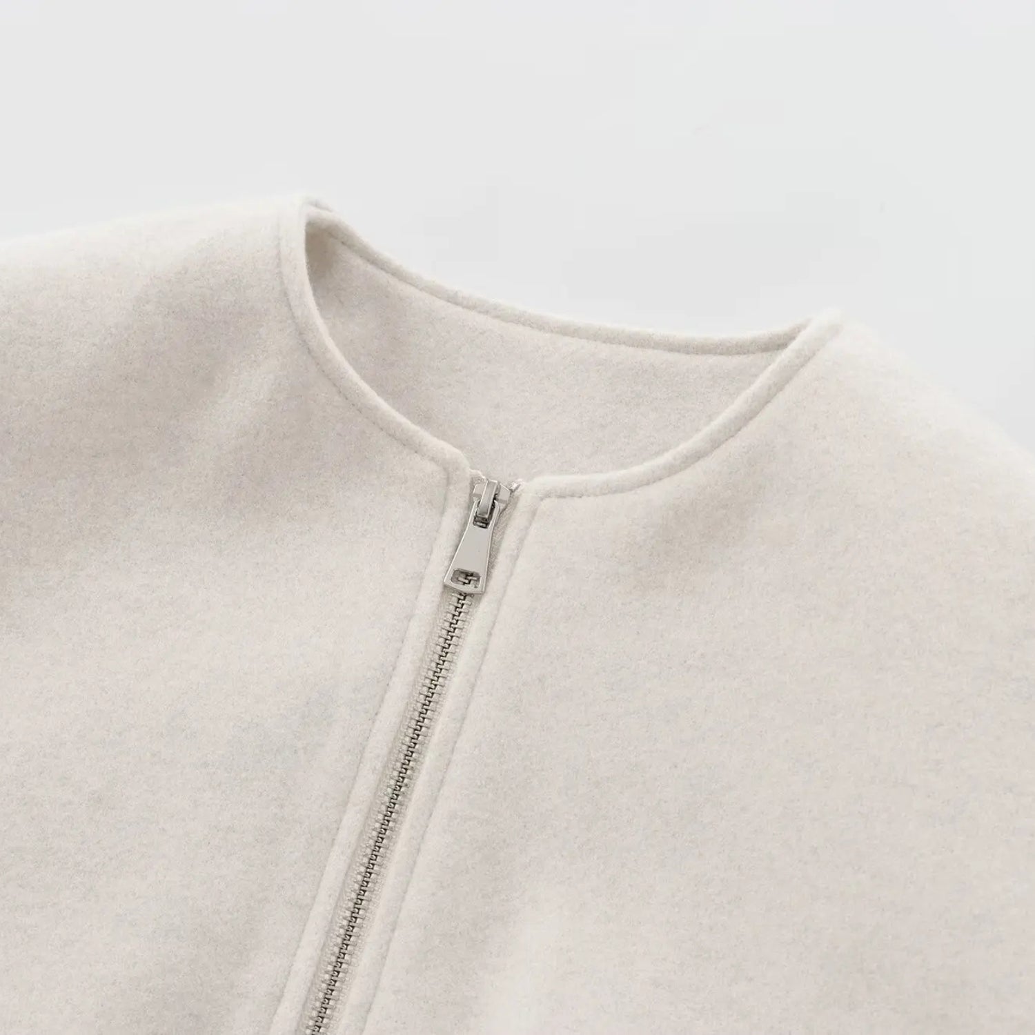 Cropped Full Zip Up Mini Pilot Jacket (Women's)
