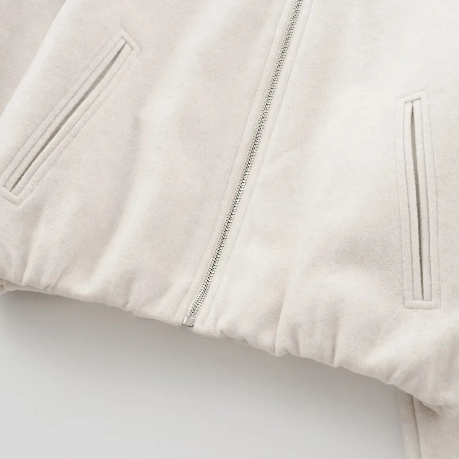 Cropped Full Zip Up Mini Pilot Jacket (Women's)