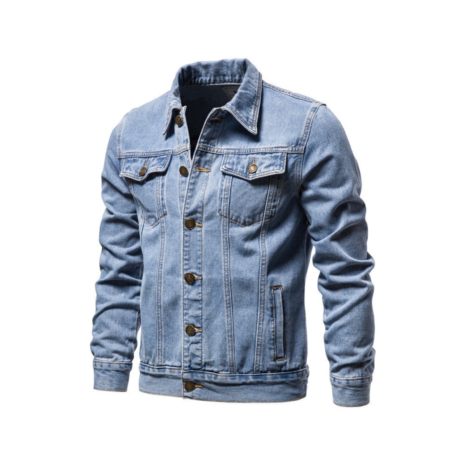 Korean Style Slim Fit Denim Shirt Jacket (Men’s)