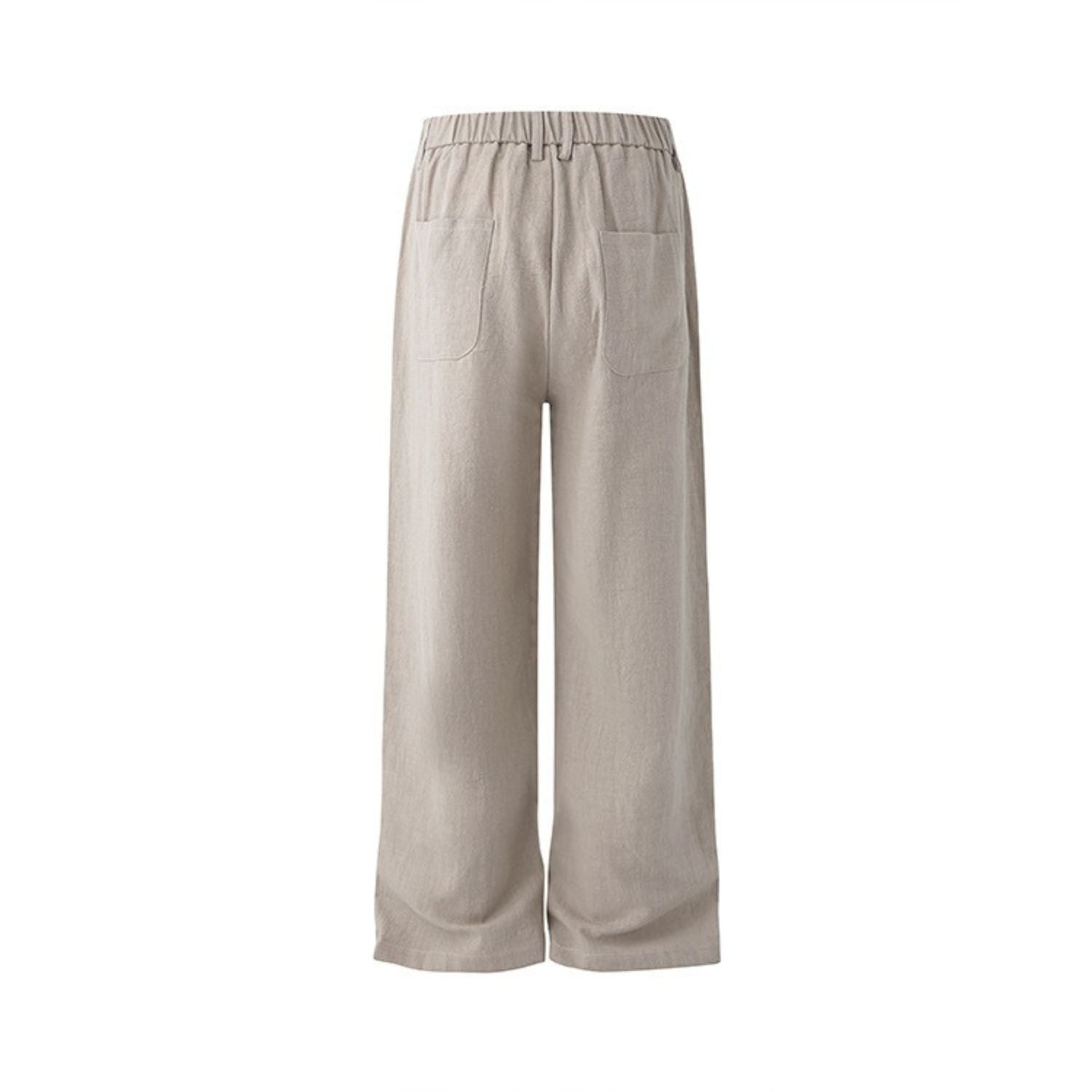Linen Blend Wide-Leg Casual Pants (Men’s)