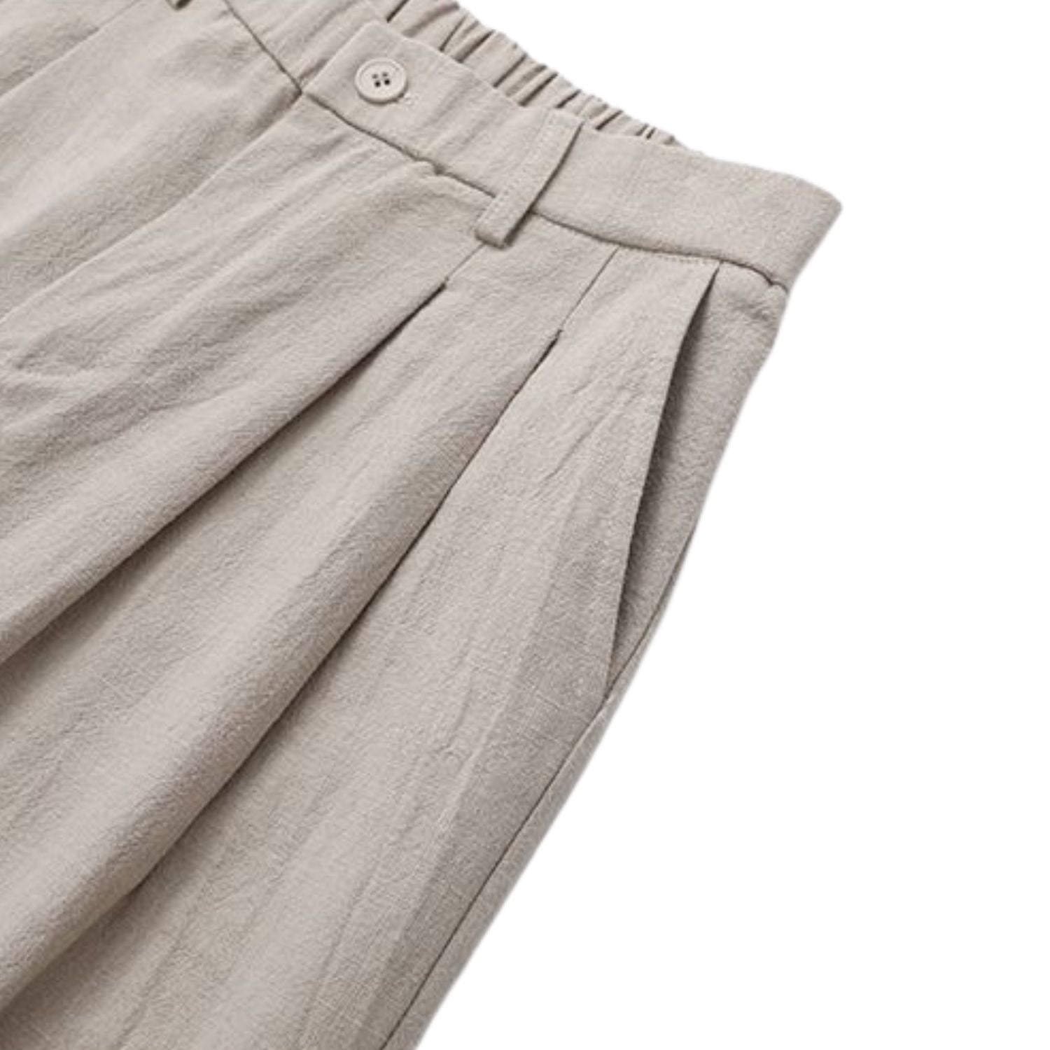 Linen Blend Wide-Leg Casual Pants (Men’s)