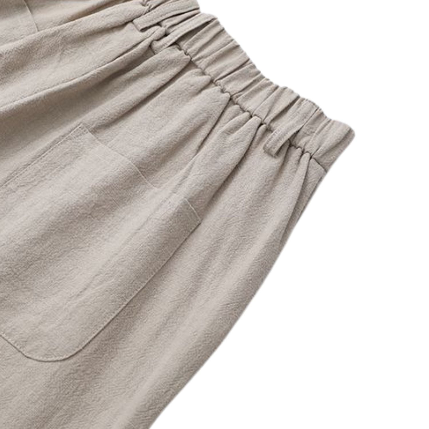 Linen Blend Wide-Leg Casual Pants (Men’s)