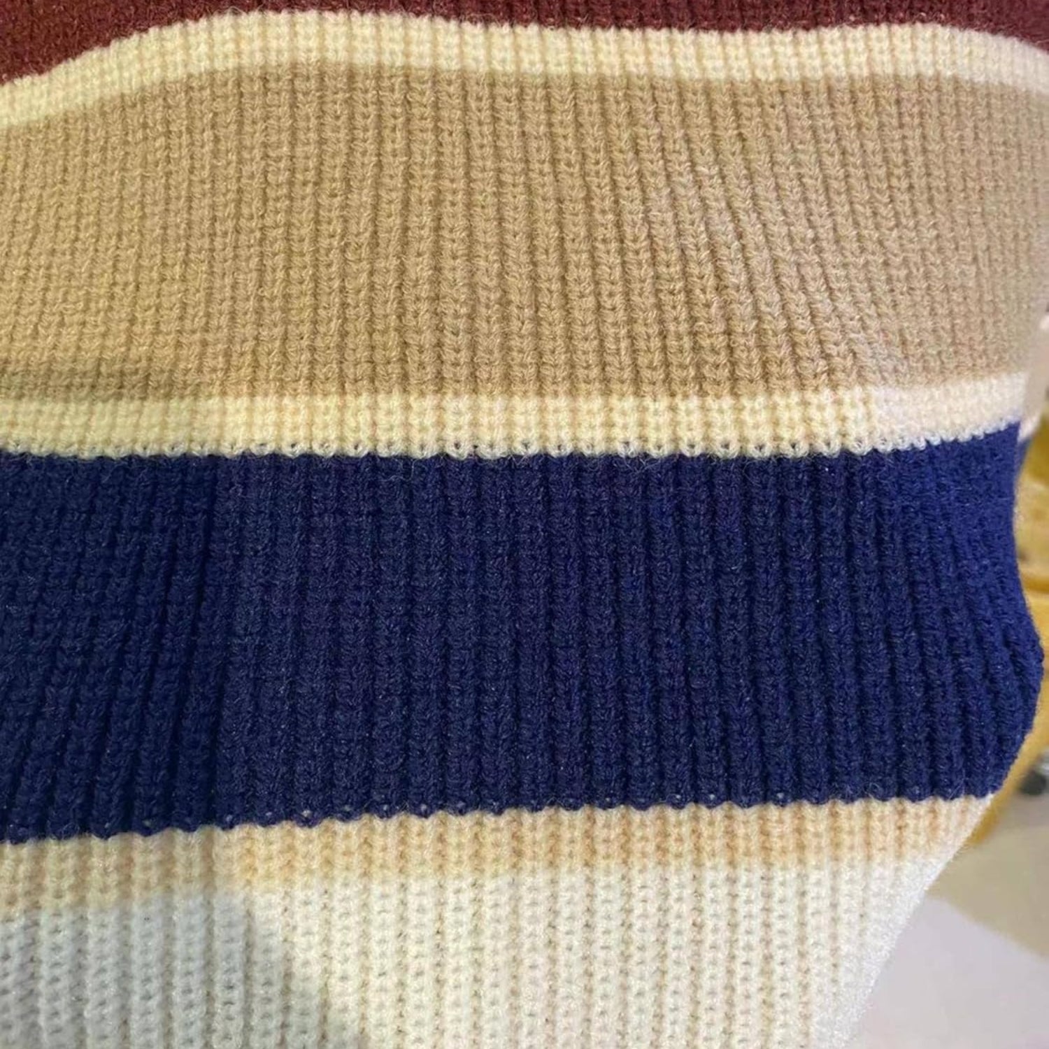 Striped Loose Fit Crew Neck Sweater (Women’s)