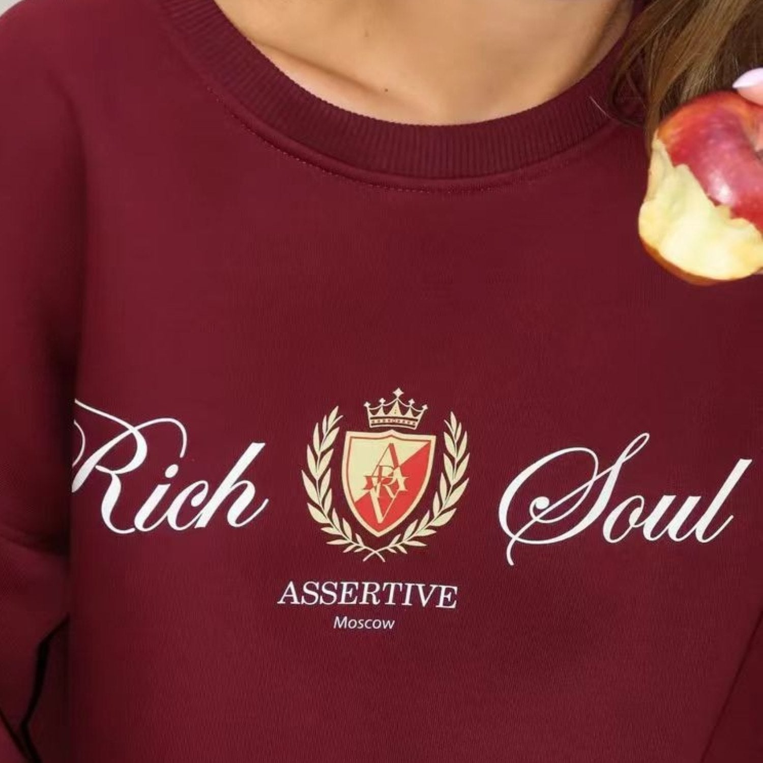 Printed Crew Neck Pullover Sweatshirt (Women’s)