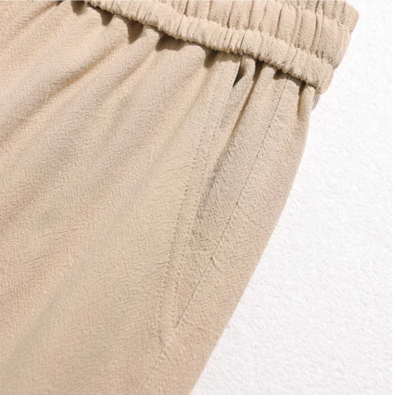 Cotton Linen Straight Casual Pants (Men’s)