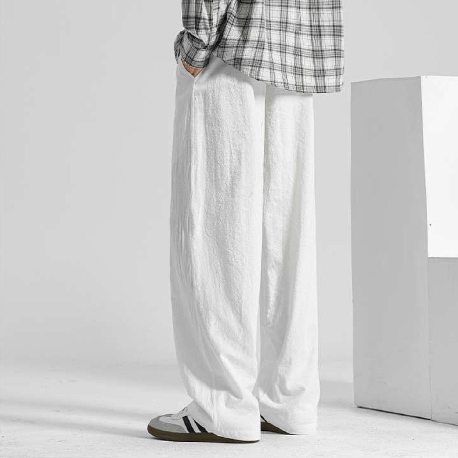 Cotton Linen Straight Casual Pants (Men’s)
