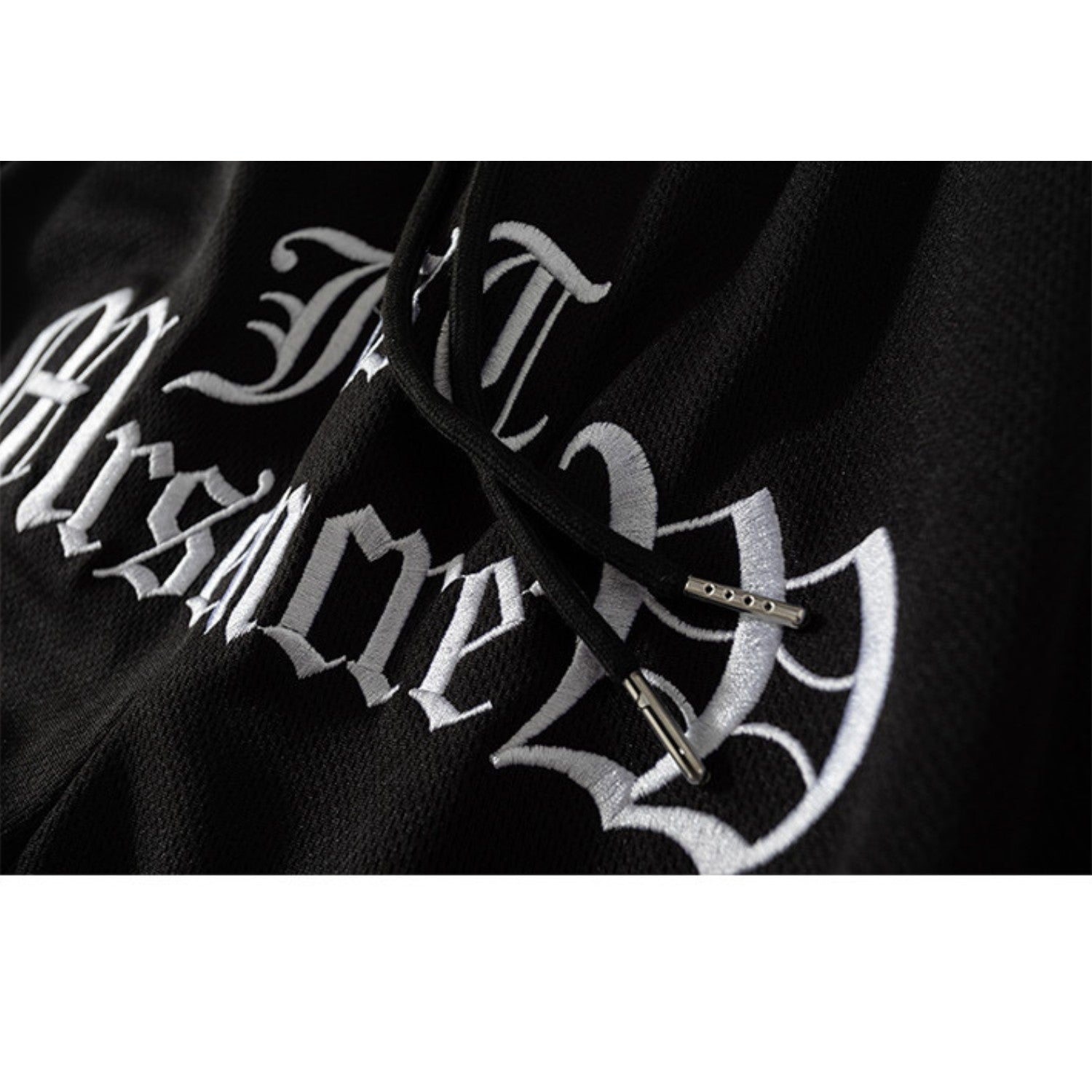 American Street Basketball Shorts with Gothic Lettering (Men’s)