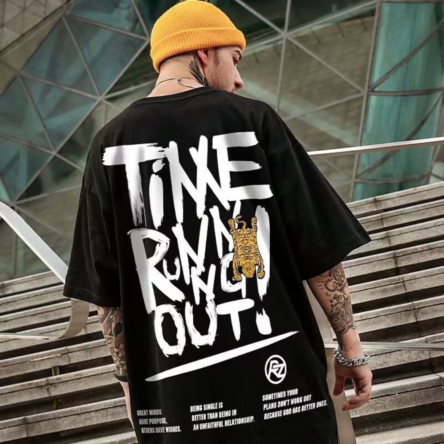 Oversized Graphic Back Print Street T-Shirt (Men’s)