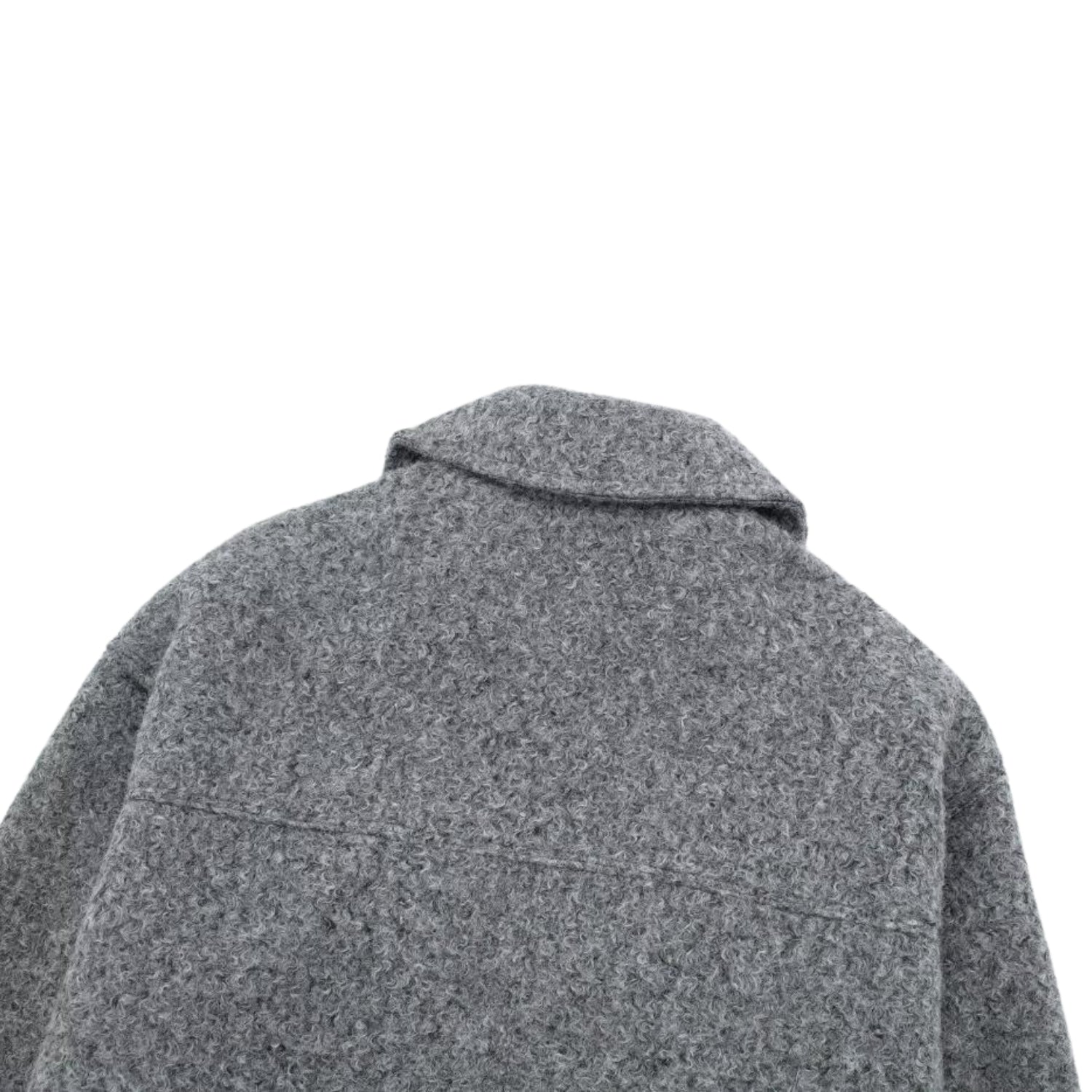 Cropped Zip-up Tweed Jacket With Polo Collar (Women’s)